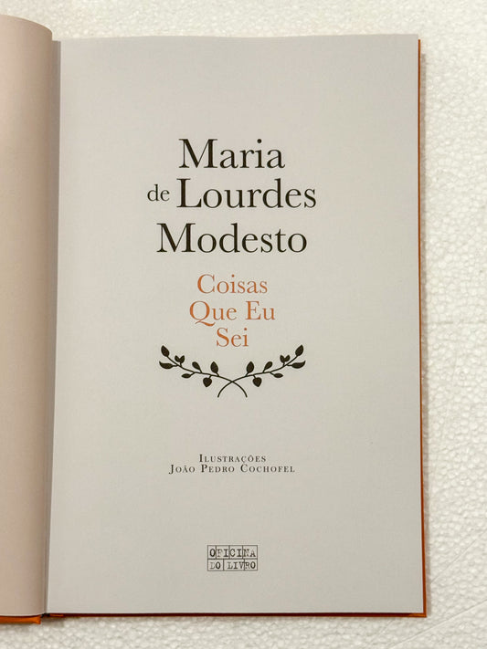 Coisas Que Eu Sei | Maria de Lourdes Modesto